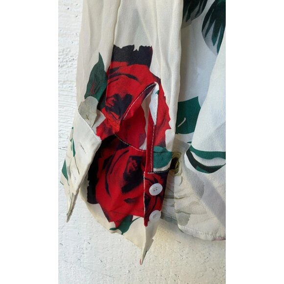 Dolce & Gabbana Rose Printed Blouse Top Buttondown S - Picture 7 of 8